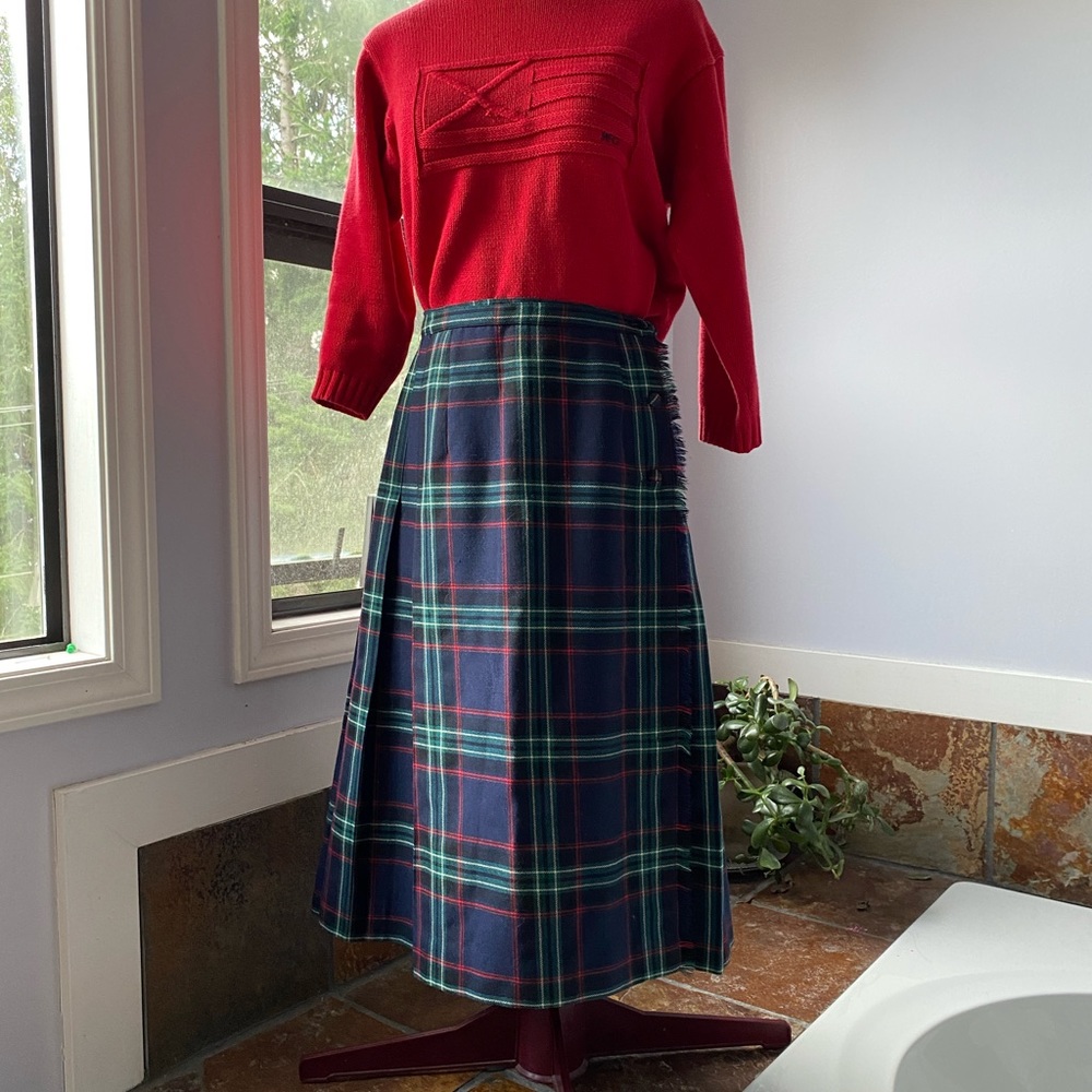 Wool kilt skirt